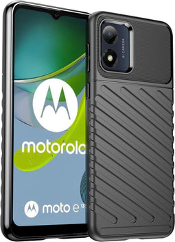 iMoshion Hoesje Geschikt voor Motorola Moto E13 Hoesje Siliconen - iMoshion Thunder Backcover - Zwart