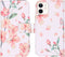 iMoshion Hoesje Geschikt voor iPhone 12 Mini Hoesje Met Pasjeshouder - iMoshion Design Softcase Bookcase - Wit / Roze / Blossom Watercolor