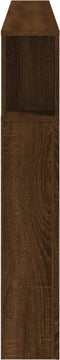 Hoofdeinde met LED 220x18,5x103,5 cm bewerkt hout bruineiken