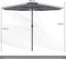 Coast Tuinparasol 350 cm - Antraciet - Met Slinger en 8 Metalen Baleinen