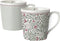 Laura Ashley Wild Clematis Collectables Beker set van 2 - 32 cl. - Geschenkset - Rood/Groen en Streep