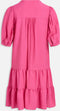 SISTERS POINT Ibon-dr3 - Damesjurk - Oversized pasvorm V-hals driekwart pofmouwen - Roze