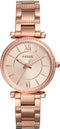 Fossil Carlie ES4301 - Dameshorloge 35 mm - Quartz - roségoud