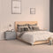 vidaXL - Nachtkastje - 100x35x40 - cm - bewerkt - hout - grijs - sonoma - eikenkleurig