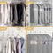 Kledinghoes - 6 x grijze waterdichte kledinghoes - 3 lange en 3 korte met transparant kijkvenster - wasbaar - stevige ritssluiting