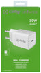 Celly TC1USBC30WWH - Oplader - 30W - Wit