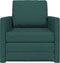 vidaXL - Vloersofa - Bed - 2-in-1 - Donkergroen - 74x77x81 - cm - Stof
