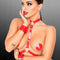 Kinky Diva – High Gloss Body Harness – Red/Gold