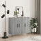 vidaXL - Dressoir - 90x34x80 - cm - bewerkt - hout - grijs - sonoma - eikenkleurig