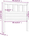 vidaXL - Hoofdbord - 96x4x100 - cm - massief - grenenhout - honingbruin
