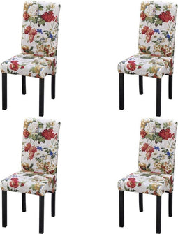 vidaXL - Eetkamerstoelen - 4 - st - stof - meerkleurig