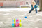 BS Toys Skittles Bowling Kegelspel - Bowlingset kinderen - bowlingset speelgoed - Actiespel - Houten speelgoed - Kinder Speelgoed 4 Jaar - Buiten speelgoed - Buitenspel - Buiten Spellen - Tuin Speelgoed - Rood & Wit - 6 Kegels