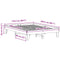 vidaXL - Bedframe - zonder - matras - massief - grenenhout - 150x200 - cm