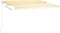 vidaXL - Luifel - handmatig - uittrekbaar - 450x350 - cm - geel - en - wit