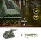 SoBuy OGS61-L-GR - Opvouwbaar Campingbedje - 3 in 1 met anti-UV dak en opblaasbare matras - Donkergroen (2 personen)
