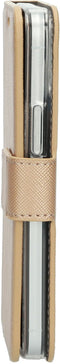 Mobiparts iPhone 12 Mini - Wallet Case - Saffiano motief - Koper