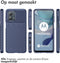 iMoshion Hoesje Geschikt voor Motorola Moto G53 Hoesje Siliconen - iMoshion Thunder Backcover - Donkerblauw