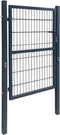 vidaXL - Poort - dubbelstaafmat - (enkel) - 106x210 - cm - antracietgrijs