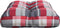vidaXL - Palletkussen - 50x40x12 - cm - stof - ruitpatroon - rood