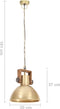 vidaXL Hanglamp industrieel rond 25 W E27 30 cm messingkleurig