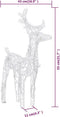 vidaXL - Kerstdecoratie - rendieren - en - slee - 280x28x55 - cm - acryl