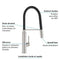 GROHE Feel Professional Keukenkraan - Hoge draaibare uitloop - 2 straalopties - RVS