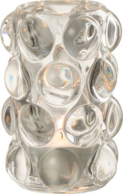 J-Line theelichthouder Bollie - glas - transparant