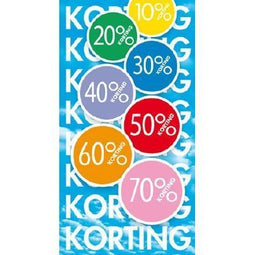 Klika Raambiljet - Thema 10% tot 70% KORTING - 50x94cm (20 stuks)