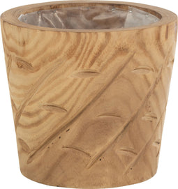 J-Line bloempot Gleuven - hout - natirel - large - Ø 22.00 cm