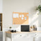 vidaXL - Kurkbord - met - massief - grenenhouten - frame - 80x55 - cm