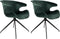 Zuiver Mia Fluweel Armstoel - Groen - Set van 2