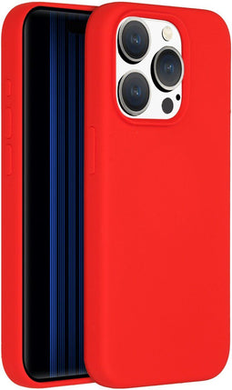 Accezz iPhone 15 Pro - Liquid Silicone Backcover met MagSafe - Krasbestendig Schokbestendig - Rood