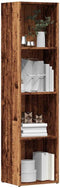 vidaXL - Boekenkast - oud - houten - 36x30x143 - cm - bewerkt - hout