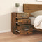 vidaXL - Nachtkastje - 40x40x63 - cm - bewerkt - hout - gerookt - eikenkleurig