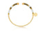 Scmyk BG-260 - Armband - Goud plated met lichtbruin en gebroken wit draad - Goudkleurig