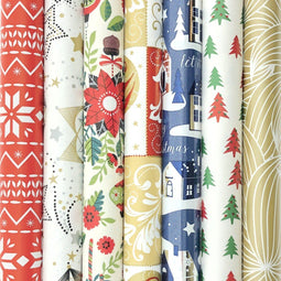 Benza K14 - Kerstpapier cadeaupapier - 7 rollen 500 x 70 cm multikleur (7 stuks)