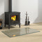 vidaXL - Glasplaat - openhaard - rechthoekig - 80x50 - cm