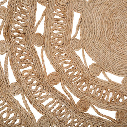 KERER - Vloerkleed - Beige - 140 cm - Jute