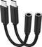 2x USB C naar 3.5mm Jack Adapter - Audiojack naar USB-C - Audiojack 3.5 - Audio Jack USB-C - Audio Jack Kabel - Zwart