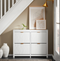 SoBuy FSR186-II-W - Schoenenkast - 4 Kleppen - Wit