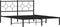 vidaXL - Bedframe - met - hoofdbord - metaal - zwart - 150x200 - cm