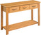 vidaXL - Wandtafel - 110x35x75 - cm - massief - eikenhout