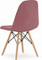 DUMO Stoel Donkerroze - Velvet Bekleding, Beukenhouten Poten, Tijdloos Ontwerp en Ergonomisch Comfort voor Woonkamer, Keuken, Eetkamer, Slaapkamer en Kantoor, Max. 120 kg