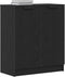 vidaXL - Dressoir - Zwart - Eiken - 60x30x70 - cm - Gelaagd - Hout