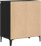 vidaXL - Sideboard - Zwart - eiken - Gegentificeerd - hout - 60 - x - 35 - x - 70 - cm