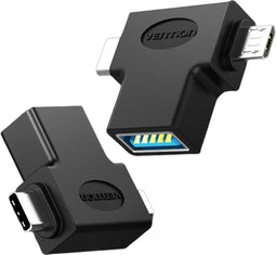 Vention OTG Adapter voor Android, USB 3.0, Micro USB, USB Type-C