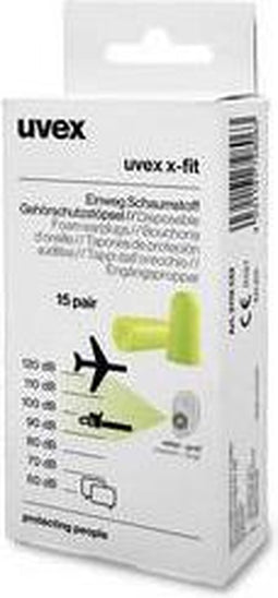 Uvex 2112133 x-fit Oordoppen 37 dB Eenmalig gebruik 15 paar