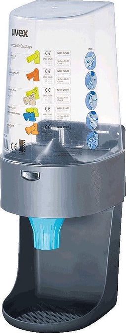 Uvex gehoorbescherming dispenser one 2 click, blauw/transparant