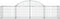 vidaXL - Schanskorven - 13 - st - gewelfd - 200x50x40/60 - cm - gegalvaniseerd - ijzer