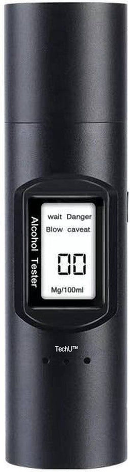 TechU™ Digitale Alcoholtest – Zwart – Auto Blaastest – Hygiënisch No-Touch – USB Oplaadkabel